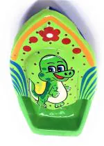 Kuhu Creations Lime Green Practical Science Learning Water Toys - Dinosaur Pattern Boat