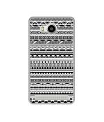 Casotec Black & White Patterns Design Printed Silicon Soft TPU Back Case Cover for Lenovo A7700
