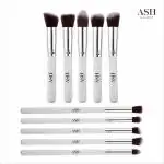 Ash By La Otter Grey Premium Wooden Makeup Brush Set (Set Of 10)