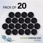 BADA HAIR ACTIVATED CHARCOAL BATH SOAP | Deep Cleansing, Anti Pollution & Tan Removal - COMBO PACK OF 20