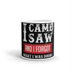 Rish I Came Saw Printed Black Ceramic Coffee Mug, 350 Ml