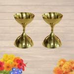 pujaNpujari Brass Nanda Deepa Diyas Oil Lamps for Puja Room Decoration and Diwali Festival (2)