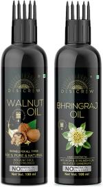 Desi Crew Walnut and Bhringraj Hair Oil for Skin, Body and Hair Care 100 ml Each