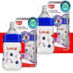 Luvlap Anti-Colic Wide Neck Natura Flo Baby Feeding Bottle, 150ml, New Born/Infants/Toddler Upto 3 Years, Floral, BPA Free [ PACK OF 2]