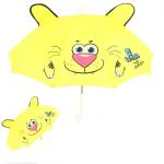 Babymoon Animal Designer Popup Ears Umbrella for Kids (Yellow)