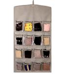 Arvanaindia Grey Plastic Hanging Wardrobe Organizer With 16 Pockets