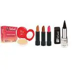 FS ForSure Compact Powder with Primer Effect, Kajal & Matte Forfor Lipstick (Pack of 5) Multicolor