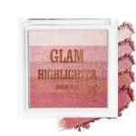 Colors Queen Glam Highlighter for Face Makeup | Highly Pigmented Powder Highlighter Makeup | Multi Color Face Highlighter Palette - Shade- 6, 12g