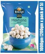 LALI BALAJI Gold Makhana (Fox Nut) 1000 g (1kg.) (pack of 5, 200g each)