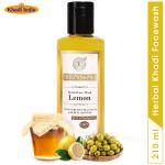 Herbal Khadi Lemon Herbal Face Wash, Oil & Pollutant Cleanser Pimple Anti Acne (Pack of 1) 210 ml