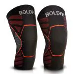 BOLDFIT Knee Support Cap Sleeves Pair For Sports, Pain Relief For Men And Women (Large) Knee, Calf