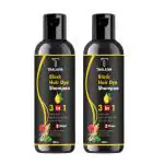 THALAIVA Herbal 3 in 1 original Hair Dye Instant Black Hair Shampoo for Women & Men Organic Shampoo Herbal 3 in 1 Hair Dye Instant Black Hair Shampoo 100% Coverage Shampoo (100 ml), Pack Of 2