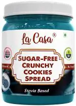 La Casa Sugar-Free Blue Crunchy Cookies Spread | Stevia Based | Product of India | 350g |