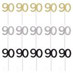 Festiko 36 Pieces Glitter Number 90 Cupcake Toppers For 90th Birthday Cupcake Decoration 90 Birthday Party Supplies