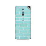 GADGETSWRAP Printed Vinyl Skin Sticker for Oneplus 7 Pro - Tiffany Blue Brick