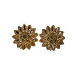 Priyansh Enterprise Handmade Gold Crystal Ad Earrings For Parties, Festivals For Women