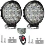 Eshopglee Clamp Heavy Duty Round LED Fog Light for All Bike and Car with On and Off Switch (pack of 2)