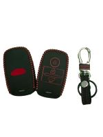 Cloudsale Black Car Key Cover For Kia Sonet, Seltos 3 Button Smart Key