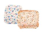 Ssanvi Orange Cartoon & Blue Flower New Born Baby Mustard Seed Pillow (0-12 M) 2 pcs
