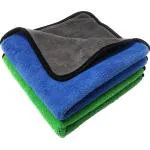Auto Hub Microfiber Car Cleaning Cloth - OG Soft 800 GSM (30x40 cm) Microfiber Cloth for Car and Bike - Scratchless Drying and Detailing 30x40 cm, Pack of 2, Mix