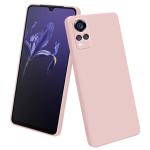 LIRAMARK Silicone Soft Back Cover Case for Vivo V20 / V21E / Y73 (Silicone Pink)