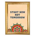 Hawai Motivational Quote Start Now Not Tomorrow Wall Hanging Home Décor Designer Photo Frame SFDI533_GLDFRM