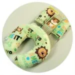 Chinmay Kids Newborn Baby Neck Support Pillow with with Soft Baby Pillow Cushion for Side Support (0-12 Months, Multi-Colours) (Green)