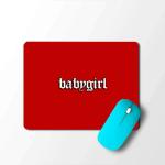 Bhaicover Quotes Baby Girl With Red Background Designer Printed Mouse Pad