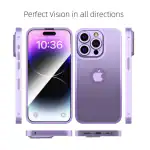 MALIRAJ iPhone 14 Plus 360 Degree Cover - Titanium Alloy Ultra Thin Metal Case with Camera Protection Purple