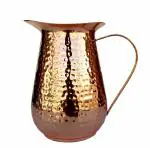 Rastogi Handicrafts Hammered Copper Jug with Handle 2.1 L