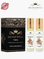 Menjewell Pack Of 2 Chandan-E-Khaas Long Lasting 18ML Attar (Woody)