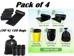 Hetopeto -Biodegradable & 100% Recyclable Useful Garbage Bags / Dustbin Bag Medium Size 19 x 21 Inches Pack of 4 Roll (120 Bags)