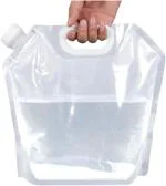 Crevizon Gallon Collapsible Water Container No-Leak Freezable Portable BPA Free Food Grade Plastic Storage Jug (10 Liter)