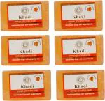 Khadi Herbal Natural Orange Glycerine Soap, 125 Gm Each (Pack Of 6)
