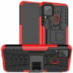 Newselect Realme Narzo 50A, Realme C25, Realme C15 Red Rubber Back Cover