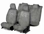 Crokrok Grey Cotton Car Seat Cover for Fiat Palio (Pack of 4)