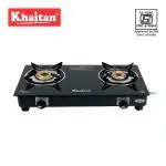 Khaitan 2 Burner Auto BP Nano Premium MS Black Glass Automatic Gas Stove (2 Burners)