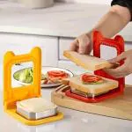 Windbuzz Sandwich Cutter and Sealer | Square Pocket Sandwiches Cutter Uncrustables Maker | Multicolor