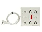 SeCro Extension Board-6A 9 Socket One 20A Switch with Indicator & Heavy Duty 1 SQ MM Wire(15 Meters)