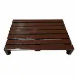 TOEHITZ Foot Rest for Office in Natural Wood | Under Desk Foot Stool - Dark Brown