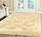 Shag Weaving Carpet Beige Polyester Carpet (6 ft X 8 ft Rectangle)Pack of 1