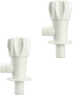 COSVIT CVA-02 PVC Plastic Angle Valve Cock - Pack of 2 Angle Cock Faucet (Wall Mount Installation Type)