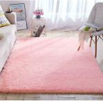 Shag Weaving Carpet Pink Polyester Carpet (2 X6 ft, Rectangle)