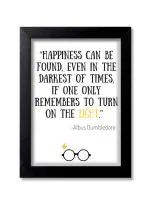 Blue Nexus Harry Potter Quotes Wall Poster with Wall Frame Room Art Painting Collection A4 size 10x13