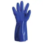 ETS Handpro Atlas Protective Products Cotton Interlock Lined PVC Hand Gloves (30 cm, Blue)