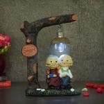 TIED RIBBONS Multicolor Romantic Old Age Couple Dada Dadi On Chair Statue Gift Figurines Showpiece