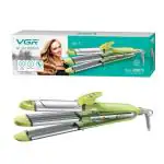 VGR 4 In 1 Hair Beauty Styler, Curler, Crimper, Wavying V-569 Hair Straightener (Green)
