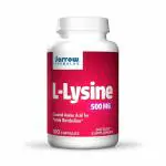 Jarrow Formulas L-Lysine Essential Amino Acids for Protein Metabolism, 500mg, 100 Capsules