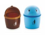 MOLTRES - Tidy Mini Desk DustBin/Table Dustbin (Pack of 2) | Multi-use Dustbin for Study Table | Office Desk | Kitchen, Bedroom Dustbin with Attached Lid Mini | (Multicolor) (Tidy Bin_2 Mini)