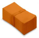 Lushomes Table Napkin, Orange Cloth Cocktail Napkins Folding for Homes Restaurant, Bar, Cafe, Or Events, kitchen napkins, hand napkins for home, Cotton Napkin (Pack of 12, 9 x 9 inch)